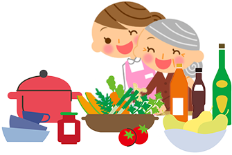 本人と一緒になって行う家事